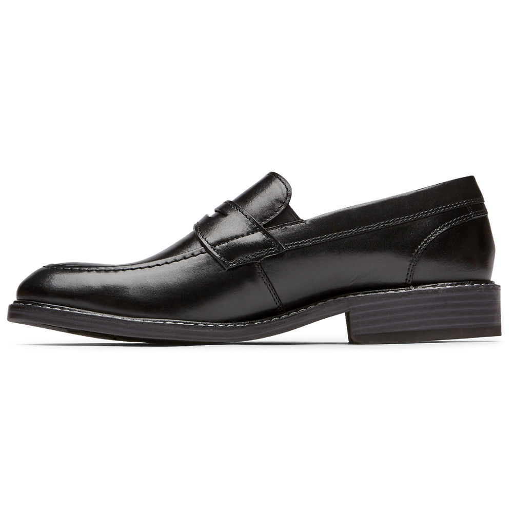 Rockport Mens Kenton Penny - Loafers Black - VJC958721